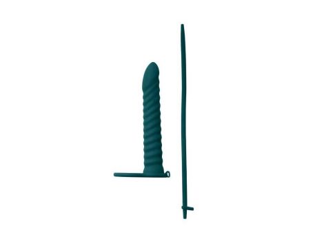 Strap-on silikonowy Pure Rori zielony Lola Games 16 cm z wibracją - 3