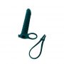 Strap-on silikonowy Pure Rori zielony Lola Games 16 cm z wibracją - 2