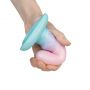 Dildo Unicorn Mini Flow silikonowe spiralne z brokatem - 8