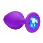 Plug-Anal Emotions Cutie Small PURPLE light Blue crystal - 4