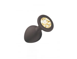 Plug-Anal Plug Emotions Cutie Medium Black golden crystal