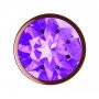 Plug-Butt Plug Diamond Amethyst Shine L Rose Gold - 4