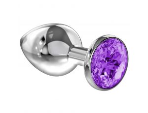 Enlarged Anal Plug Diamond Purple Sparkle XL