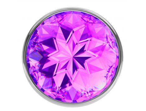 Enlarged Anal Plug Diamond Purple Sparkle XL - 2