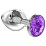 Enlarged Anal Plug Diamond Purple Sparkle XL - 2