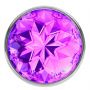 Enlarged Anal Plug Diamond Purple Sparkle XL - 3