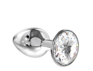 Enlarged Anal Plug Diamond Clear Sparkle XL