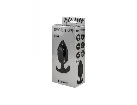 Plug-Anal plug with misplaced center of gravity Spice it up Insatiable Black - 3