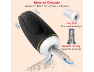 Masturbator - Nappex™ Branco Black - Premium Mastubators (10 Languages