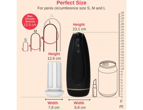 Masturbator - Nappex™ Branco Black - Premium Mastubators (10 Languages - 11