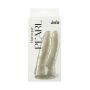 Podwójne dildo perłowe Pearl biały z przyssawką 17 cm - 3