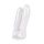 Podwójne dildo perłowe Pearl biały z przyssawką 17 cm
