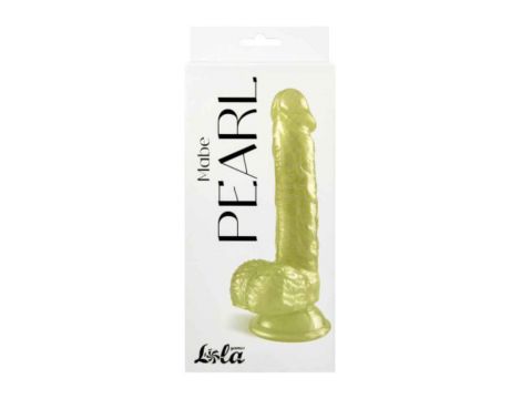 Dildo żelowe perłowe Pearl złote 20,5 cm