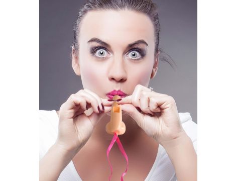 Gwizdki imprezowe w kształcie penisa Super Fun Penis 6 szt różowe - 2