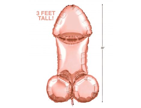 Glitterati, 3ft Rose Gold Mylar Balloon - 3