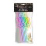 Kolorowe słomki penisowe Glitterati 8 szt - 3