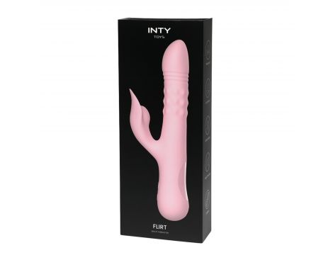 Wibrator króliczek INTY Toys Flirt różowy silikonowy USB 24 cm wodoodporny