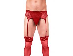 Pas do pończoch Prowler Red Lace koronka Small