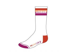 Skarpetki Prowler Lesbian z napisem na ściągaczu