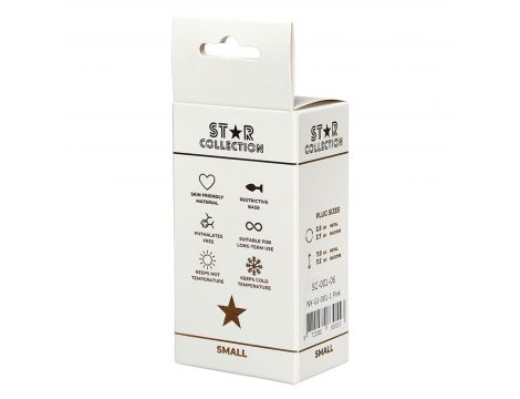 Korek analny silikonowy Star Collection S różowy z kryształem - 2