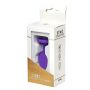 Korek analny silikonowy Star Collection fioletowy z kamieniem S 7cm - 3
