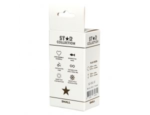 Korek analny silikonowy Star Collection fioletowy S z różowym kamieniem 7cm