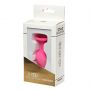 Korek analny silikonowy Star Collection różowy z kamieniem M 8,5 cm - 2