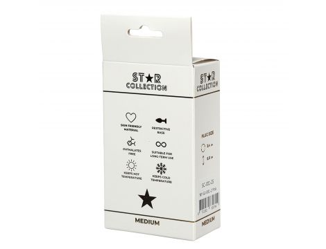 Korek analny silikonowy Star Collection różowy M z jasnoróżowym kamieniem - 2