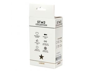 Korek analny silikonowy Star Collection czarny L fioletowy kamień 10cm