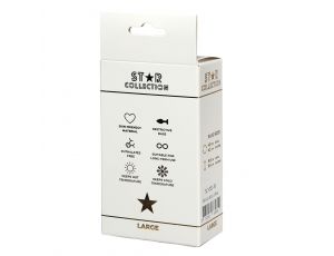 Korek analny silikonowy Star Collection różowy L z przezroczystym kamieniem