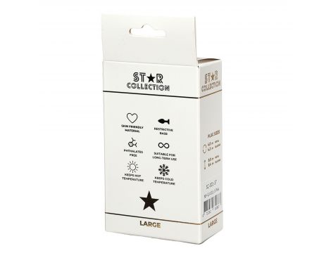 Korek analny silikonowy Star Collection różowy L 10cm z kamieniem - 2