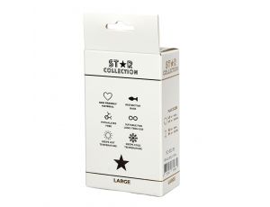 Korek analny silikonowy Star Collection różowy L fioletowy kamień 10cm