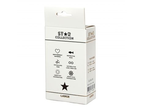 Korek analny silikonowy Star Collection różowy L fioletowy kamień 10cm