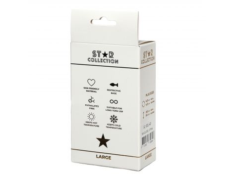 Korek analny silikonowy Star Collection różowy L 10cm z kamieniem - 2