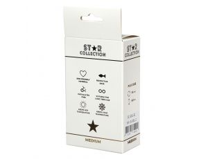 Srebrny metalowy korek analny M Star Collection z kryształem 8,5 cm