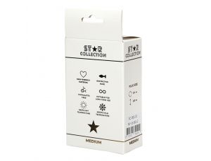 Srebrny metalowy korek analny Star Collection M jasnoniebieski