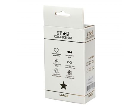 Korek analny srebrny metalowy L Star Collection z różowym kamieniem 10cm - 2