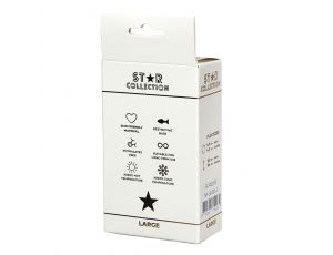 Srebrny metalowy korek analny Star Collection L jasnoniebieski kamień 10cm