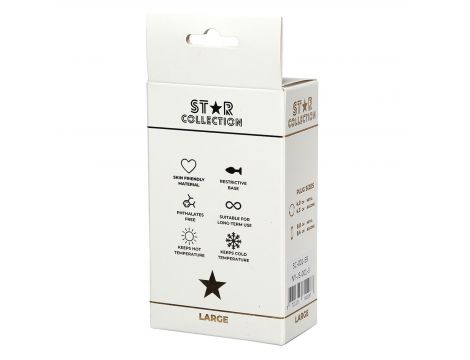 Korek analny srebrny metalowy L Star Collection fioletowy kamień 10cm - 2