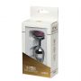 Srebrny metalowy korek analny L Star Collection z różowym kamieniem 10 cm - 3