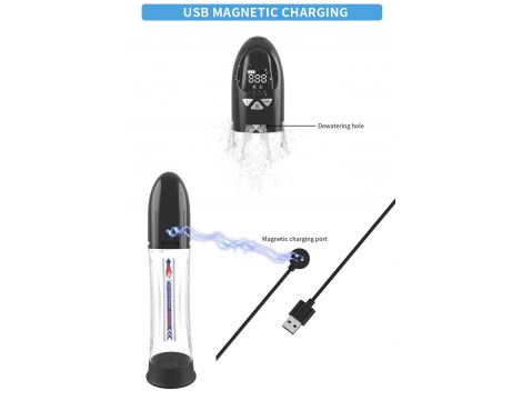 Pompka automatyczna Passion Pump wodoodporna LCD ładowalna 21 cm - 16