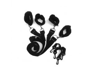 Zestaw krępowania do łóżka Fetish B Series czarny