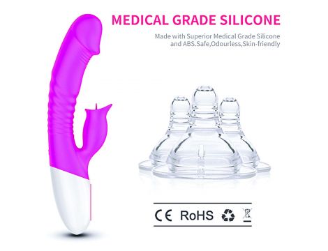 Wibrator-Silicon, Vibrator 7 Function and Heating Mode, Purple - 6