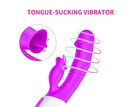 Wibrator-Silicon, Vibrator 7 Function and Heating Mode, Purple - 11