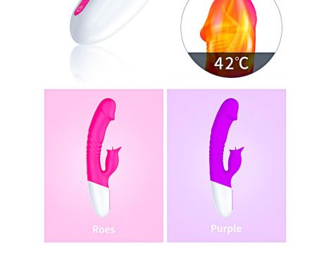 Wibrator-Silicon, Vibrator 7 Function and Heating Mode, Purple - 8