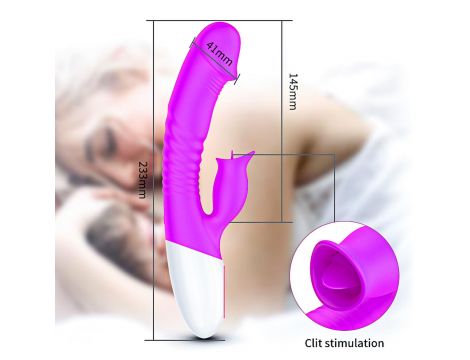 Wibrator-Silicon, Vibrator 7 Function and Heating Mode, Purple - 9