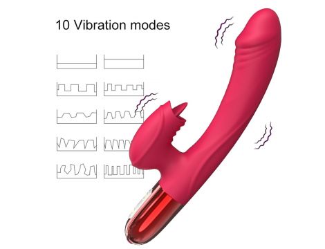 Wibrator-Silicone Vibrator USB, 10 vibration modes, Heating - 3