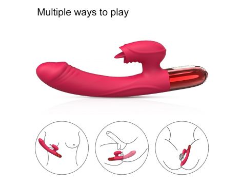 Wibrator-Silicone Vibrator USB, 10 vibration modes, Heating - 6