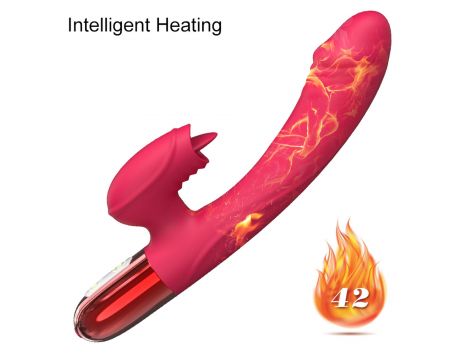 Wibrator-Silicone Vibrator USB, 10 vibration modes, Heating - 9