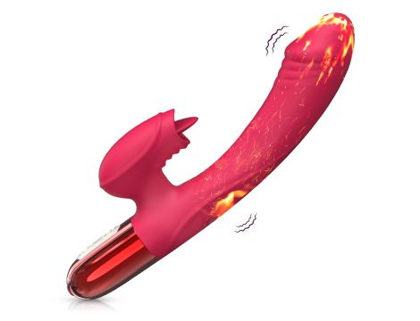 Wibrator-Silicone Vibrator USB, 10 vibration modes, Heating - 10